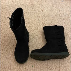 KIDS black suede boots